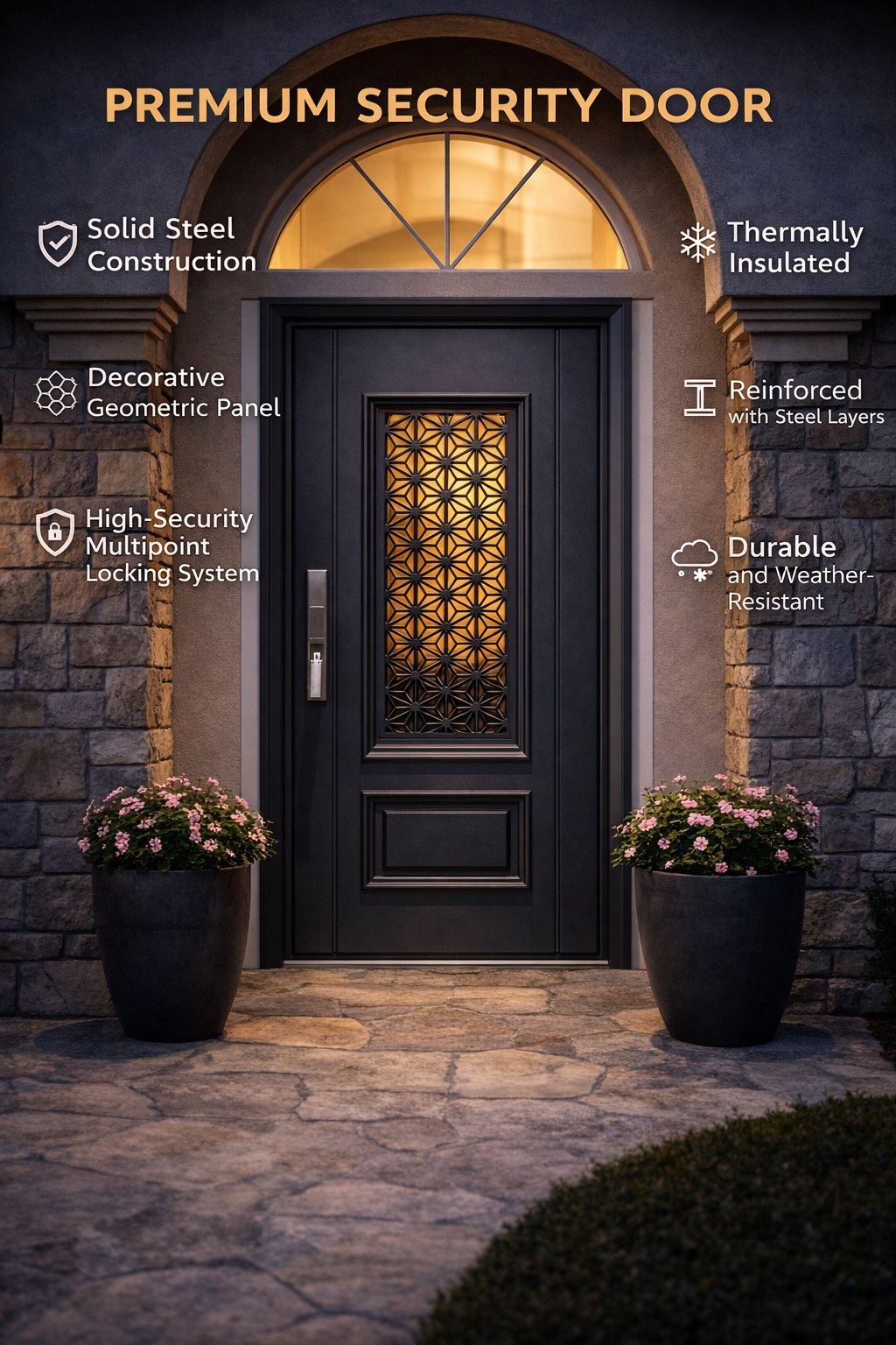 Ornamental Steel Security Door