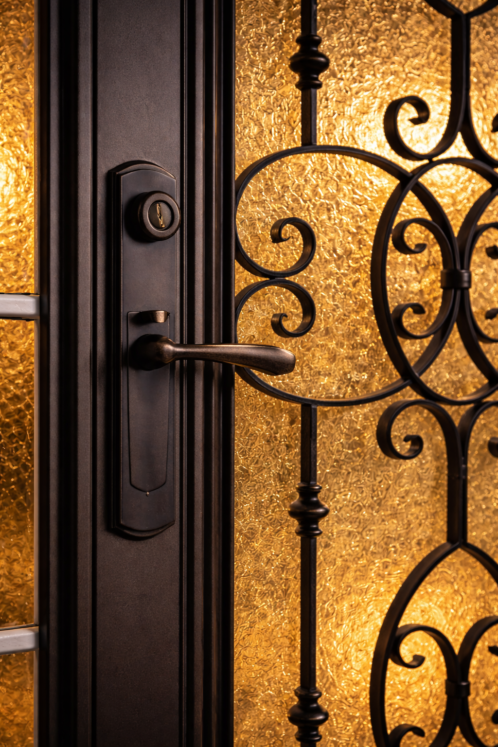 Wrought-Iron Steel Entry Door